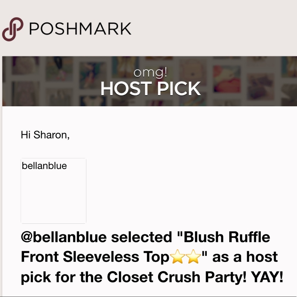 Blush Ruffle Front Sleeveless Top⭐️⭐️ - Picture 5 of 5